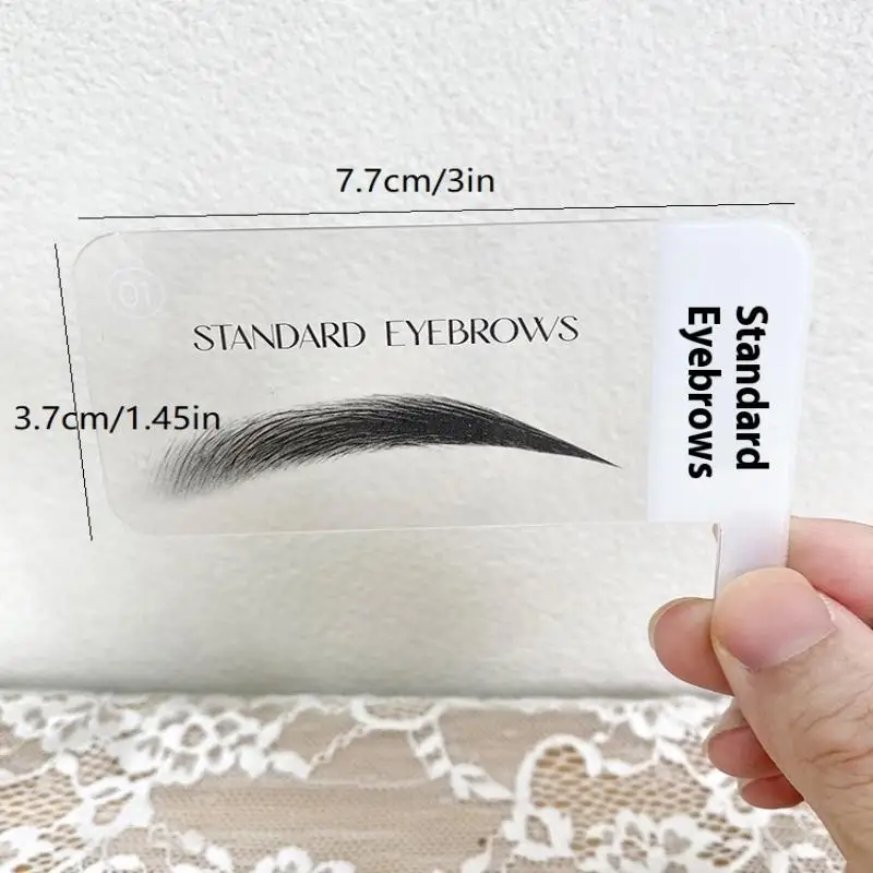6 أزواج من بطاقة محاولة على شكل حواجب، 6 أنماط مشهورة لاختيار العملاء السريع، بطاقة قالب على شكل حواجب، يحاكي تأثير الحاجب