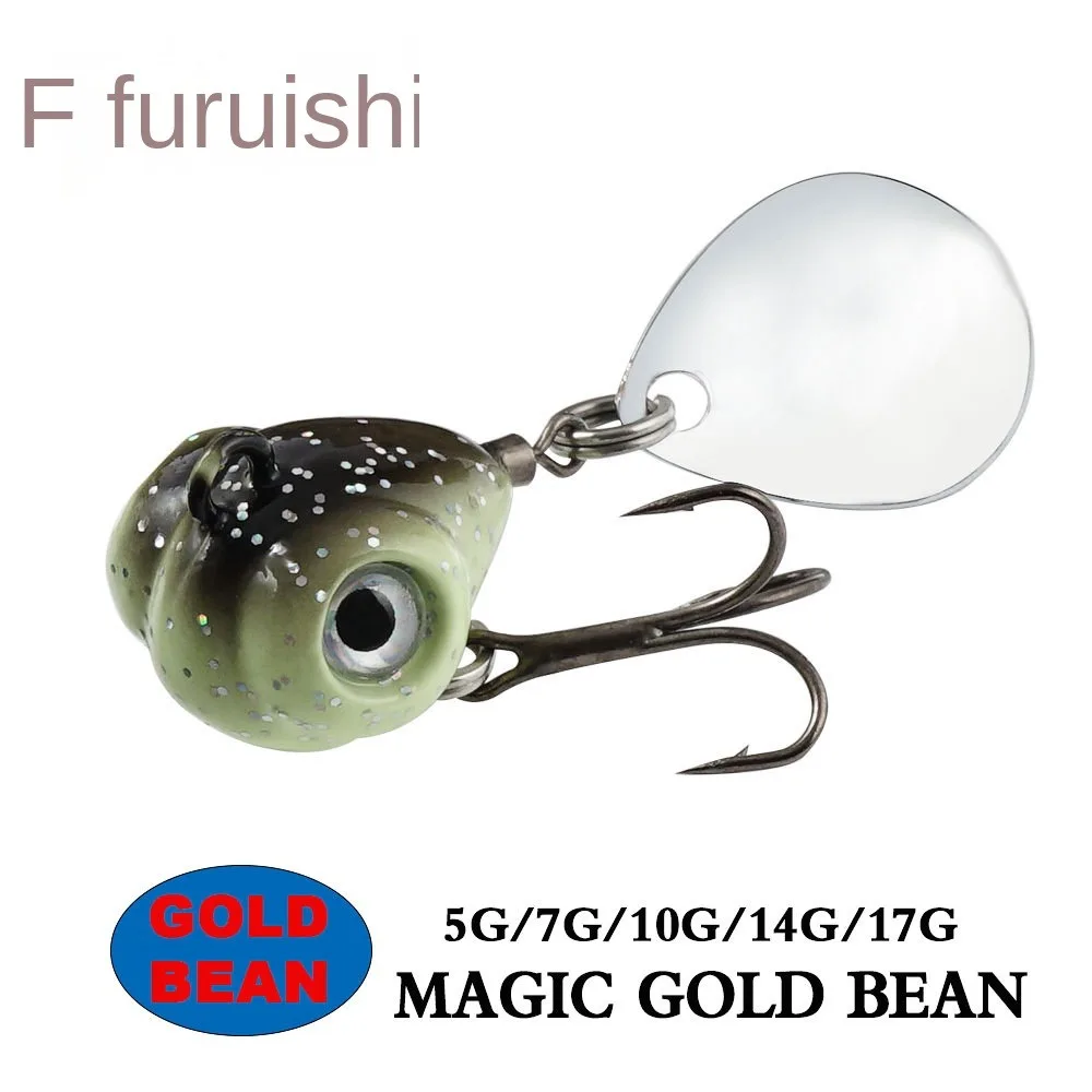 1pc Treble Hook Metal Fishing Bait Wobblers Crankbaits Spoon Metal VIB Lure Rotate electroplated Spoon Fishing Lure Ice fishing