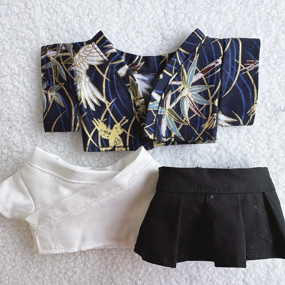 Japanese Style Kimono Set for 15-17cm Labubu V1 V2 Dolls Decoration Clothes Accessories