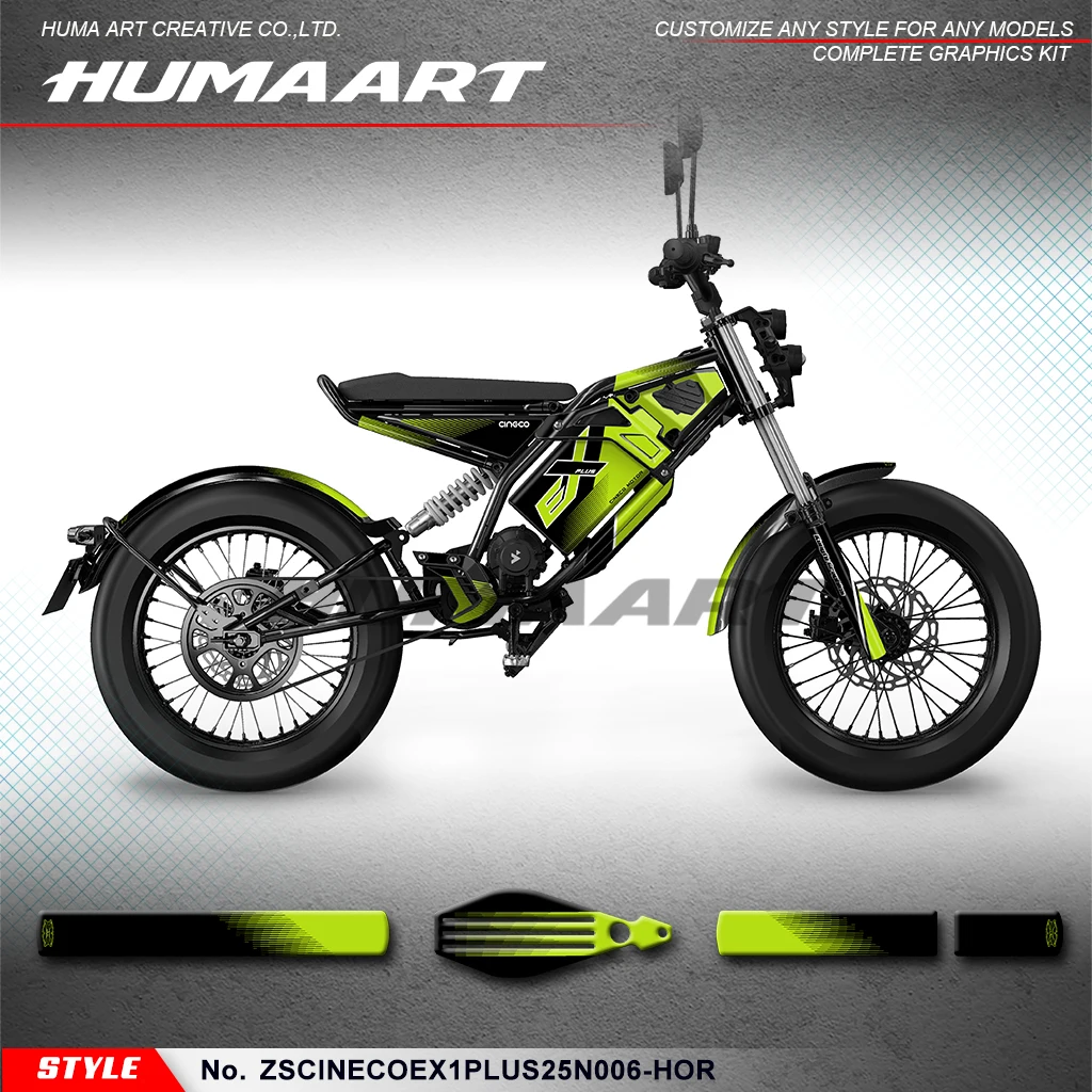 

HUMAART Graphics Decal Kit Motorcycle Stickers for CINECO EX1-PLUS Laminated Decals, Decoration, ZSCINECOEX1PLUS25N006-HOR