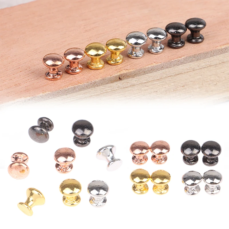 8Pcs 1:12 Dollhouse Miniature Antique Bronze Cabinet Drawer Knob Furniture Hardware Handles Wardrobe Kitchen Pulls Furniture Toy