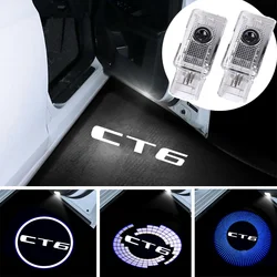 2Pcs LED Car Door Welcome Lights Retrofit Light for Cadillac CT6 2016-2020 Ghost Shadow Courtesy Projector Lamps Accessories