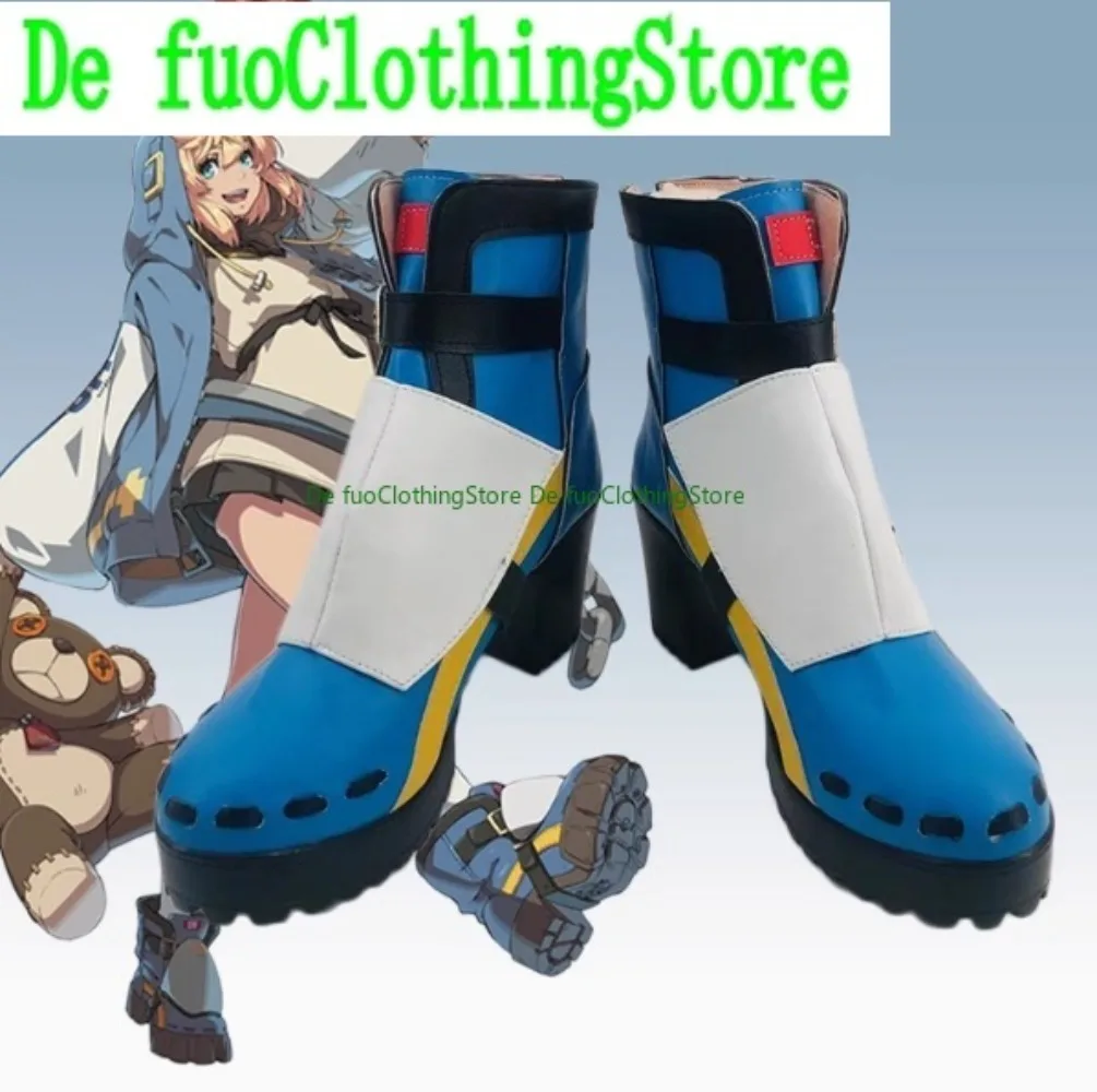 Defuo Bridget Cosplay Shoes Anime Game Role-playing Halloween Costumes Props Shoes Boots