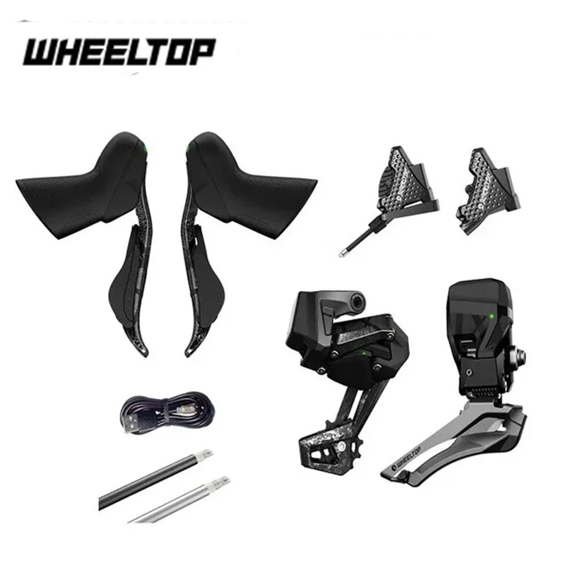 WHEEL TOP Bicycle Electronic Shifting Kit 7-13s Front Rear Derailleur Set Road Bike Shifters Kits Cycling V or Disc Brake Sets