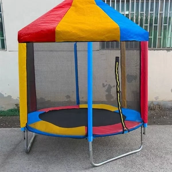 6-16FT Factory Sales Promotional Price Colorful Round Trampoline with Safety Net and Cover for Kids