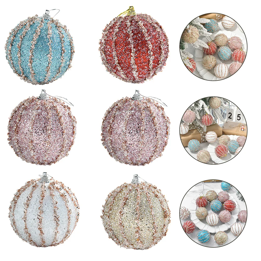 

6 Pcs Christmas Decoration Ball Shatterproof Clear Ornaments Large Baubles Unique Tree Hanging Balls Room for Home Wreath