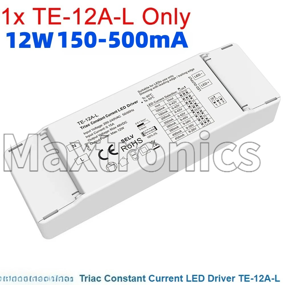 12W/30W/40W Dimmable Led Triac Dimming Driver Constant Current 150-900mA/ 300-1050mA TF-30A/ TE-12A-H for Indoor LED Lighting