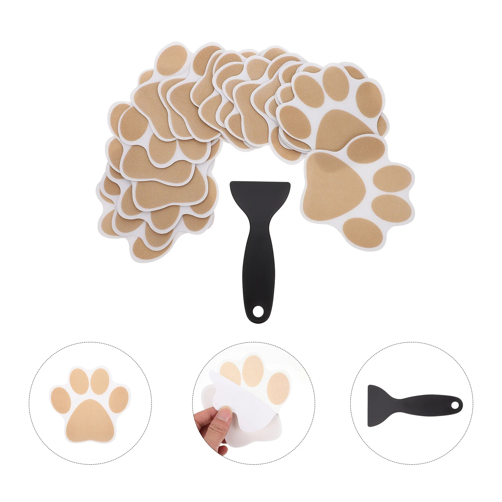 

1 комплект, нескользящая наклейка с рисунком собачьей лапы, противоскользящая наклейка на пол для ванной, ванной комнаты, водонепроницаемая противоскользящая наклейка для детей