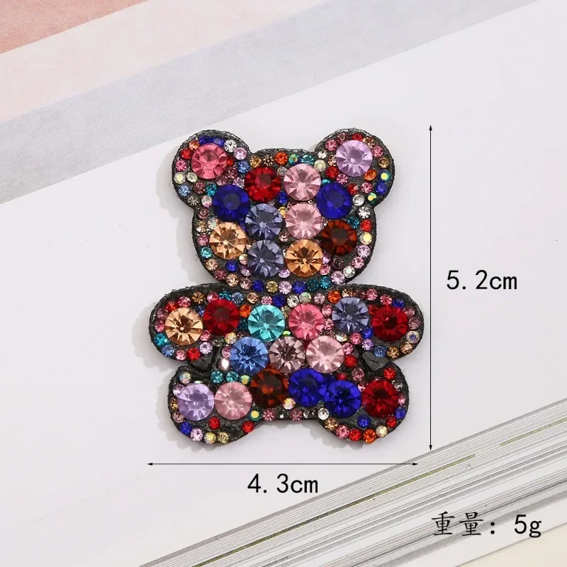 Fashion Rhinestone Patches Diamond Inlay Bear No-adhesive Cloth Luggage Dress Shoes Hats Accessories Party Banquet Women Gifts