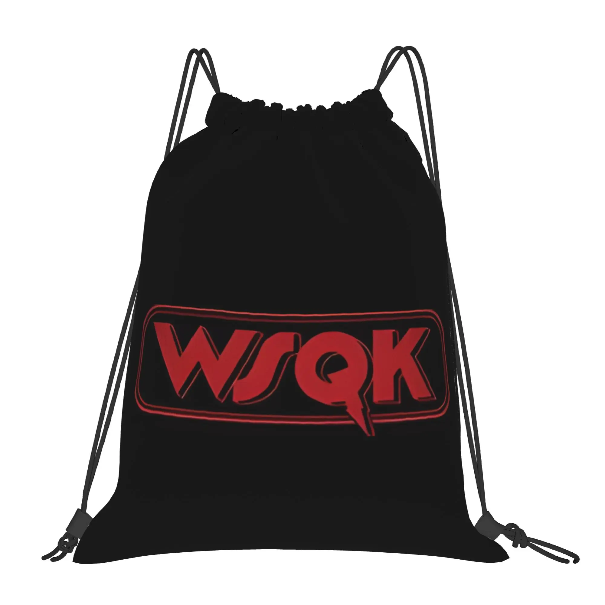 WSQK 2 WSQK Portable Shopping Drawstring Backpack Riding Backpack Gym Shoes Drawstring Bags