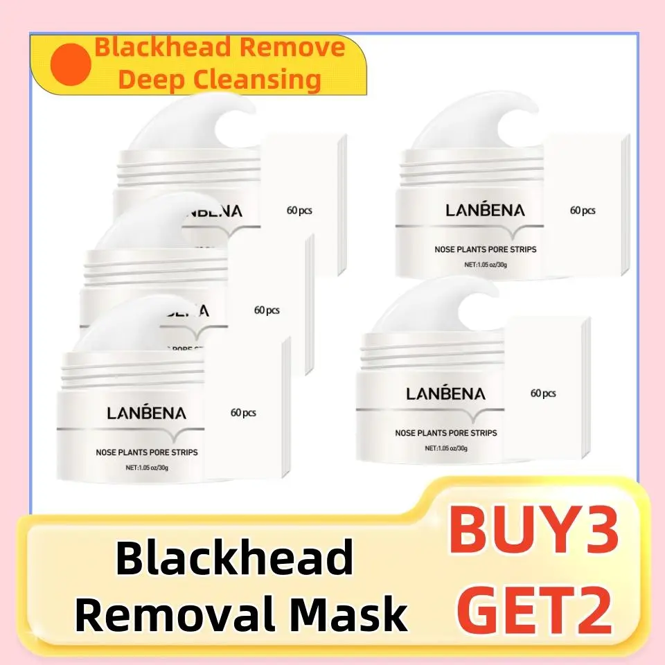 

5Sets New Style Blackhead Remover Nose Mask Pore Strip Black Mask Peeling Black Deep Cleansing T-zone Skin Care