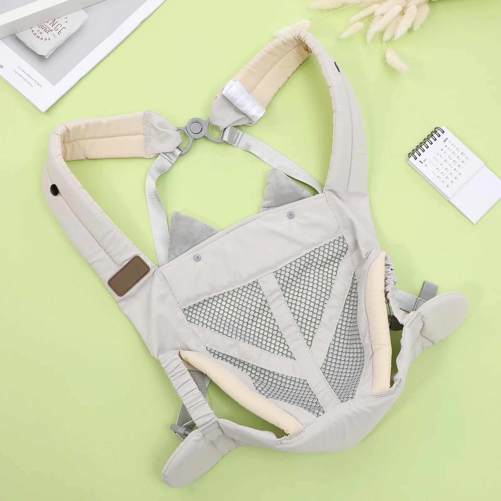 

Cute Infant Baby Carrier Newborn To Toddler Gray Baby Sling Carrier Lightweight Breathable Durable Hands Free Wrap For Outdoor
