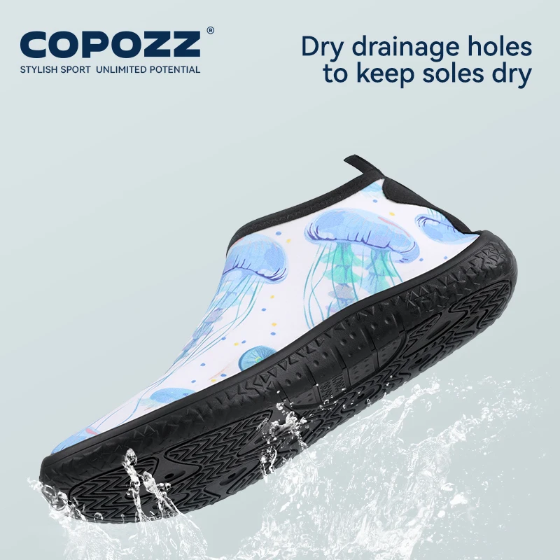 COPOZZ kobiety plaża boso skarpetki do wody trampki buty do brodzenia woda siłownia sport Surfing pływanie kapcie kąpielowe dorośli kobieta