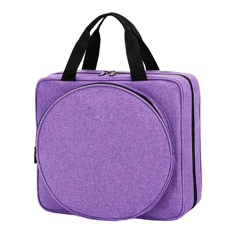 

Fashion Embroidery Project Bag - Portable Crochet & Cross Stitch Organizer with Multiple Pockets, Durable Craft Storage