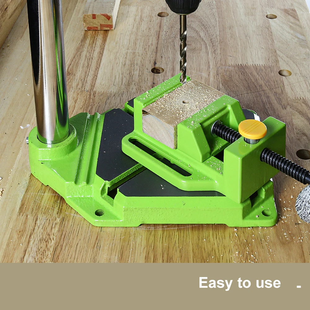 ALLSOME 2.5 Inch Bench Flat Vise Tong Multifunction Aluminum Drill Press Vise Table For Milling Engraving Woodworking Power Tool