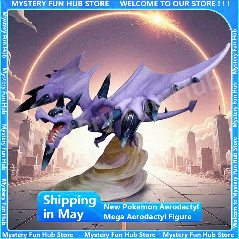 

New Pokemon Aerodactyl Anime Figure MEGA Aerodactyl Figurine Decor Ornament Statue PVC Collectible Gk Model Birthday Toys Gifts