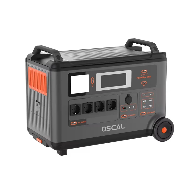 Oscal 6000w Power Max 6000 Portable Power Station 57600kWh 120V/240V Smart APP Control Battery Extend Rugged Power Station