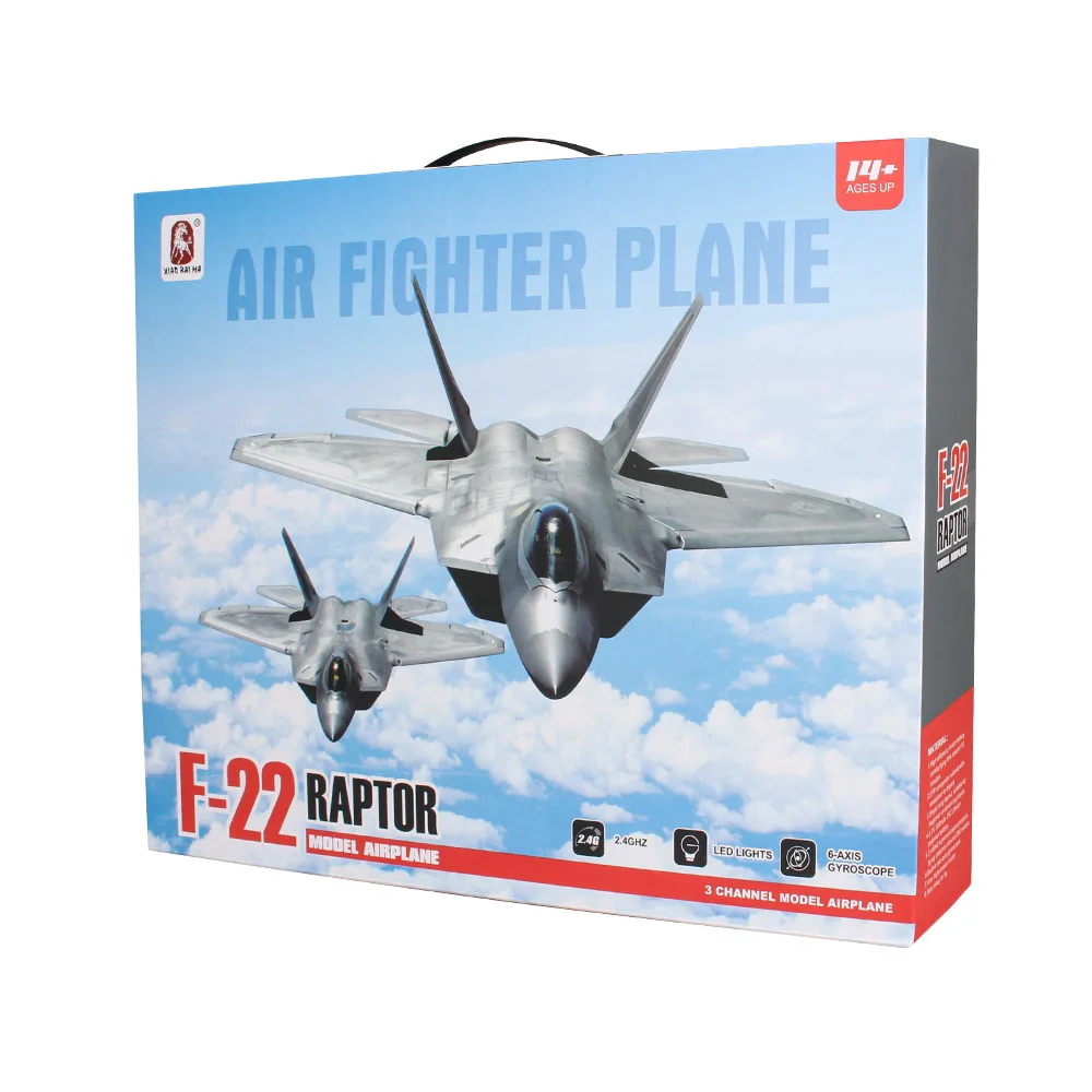 Remote Control Model Airplane F22 2or3 Channals RC Plane Fixed Wing Remotely Piloted Aircarft Long 38 cm