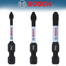 BOSCH 2608522491 PH1 PH2 PH3 50MM Durable Impact Control Power Screw Bit Set 3pcs High Hardness Screwdriver Bit Tool Accessory