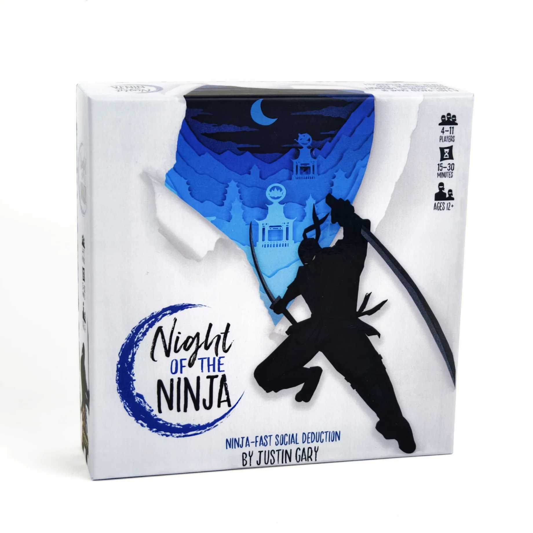 

NIGHT OF THE NINJA Fast-Paced Party Board Game 4-11 Players Social Deduction Strategy Become the Ultimate Ninja 15-30min