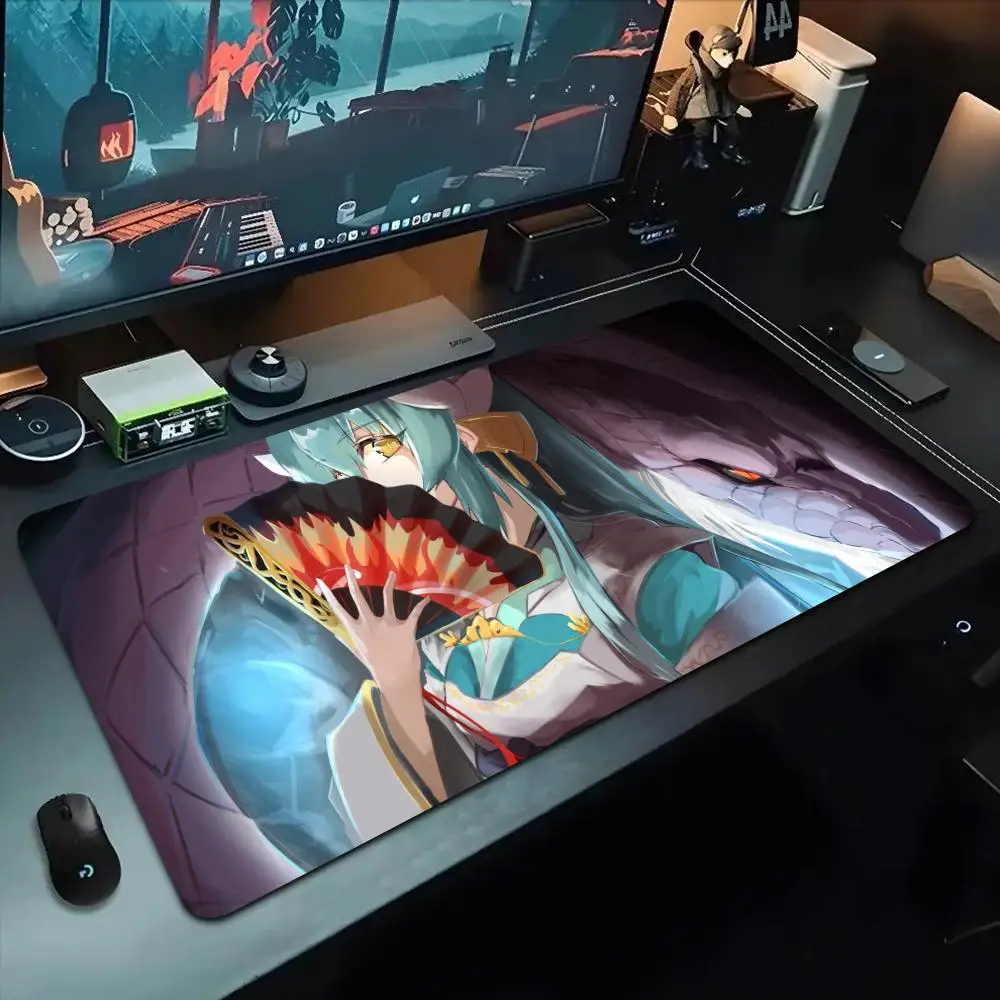 

kiyohime Mouse Pad 500X1000 mm Large Gaming Mousepad Gamer XL Rubber Otaku Keyboard Pad Laptop Desk Mat