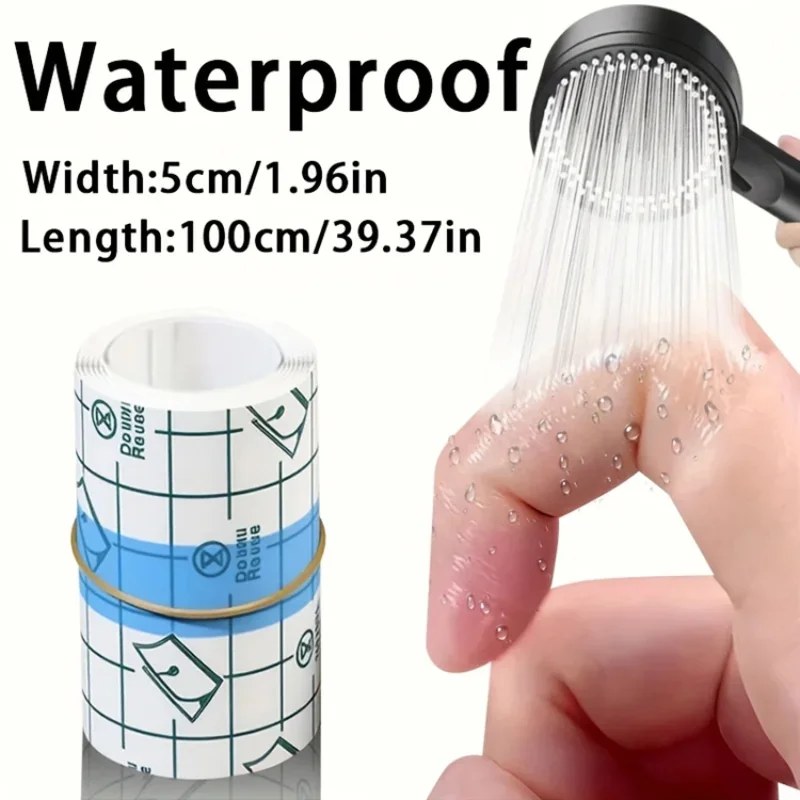 1 Roll Transparent Waterproof Tape Self-adhesive Pu Bandage Portable Invisible Finger Protector Film Multi-purpose Patch