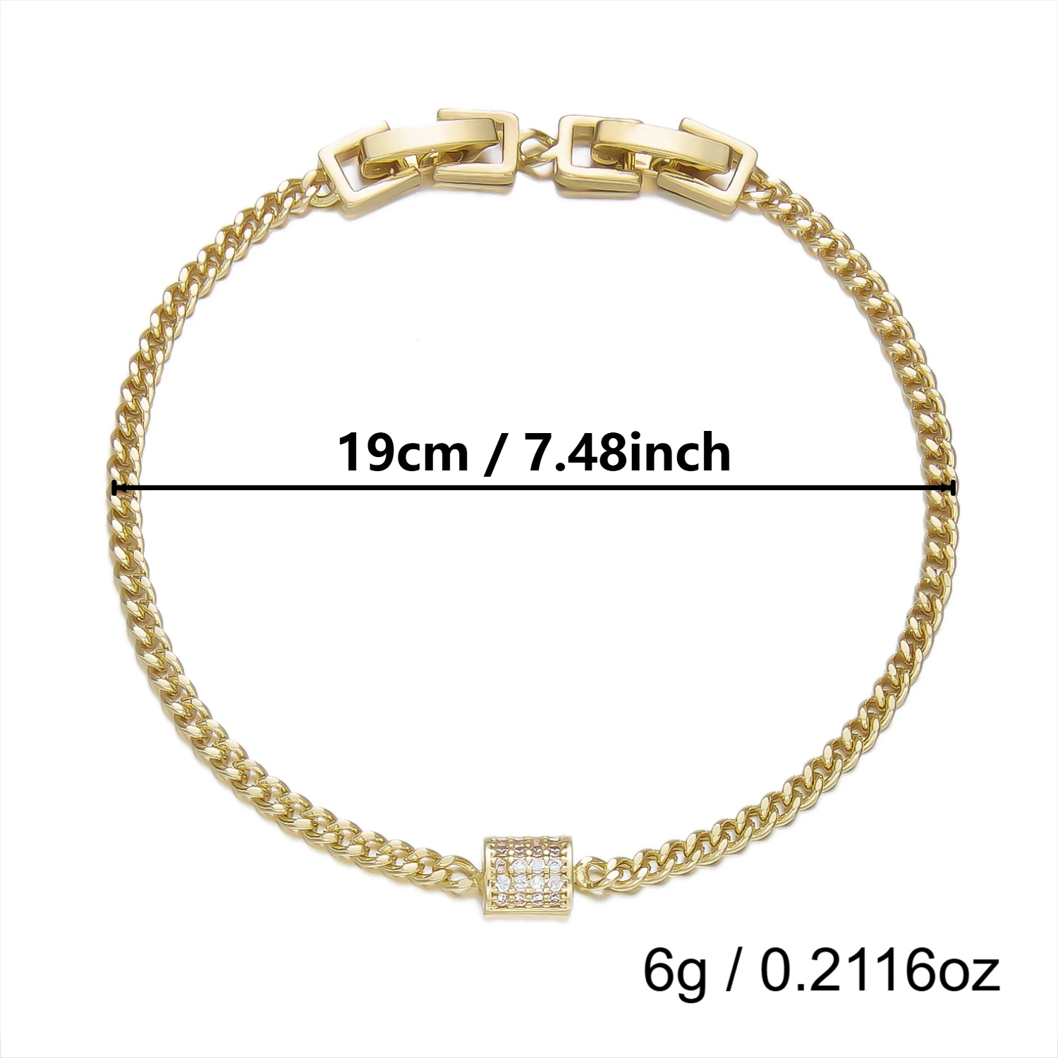 Feines Geometrisches Zirkon-Armband für Frauen Minimalistische Tennis-Kette Gedrehter Knoten Manschetten-Armreif Modischer Stapelbarer Schmuck Geschenke – Detail 9