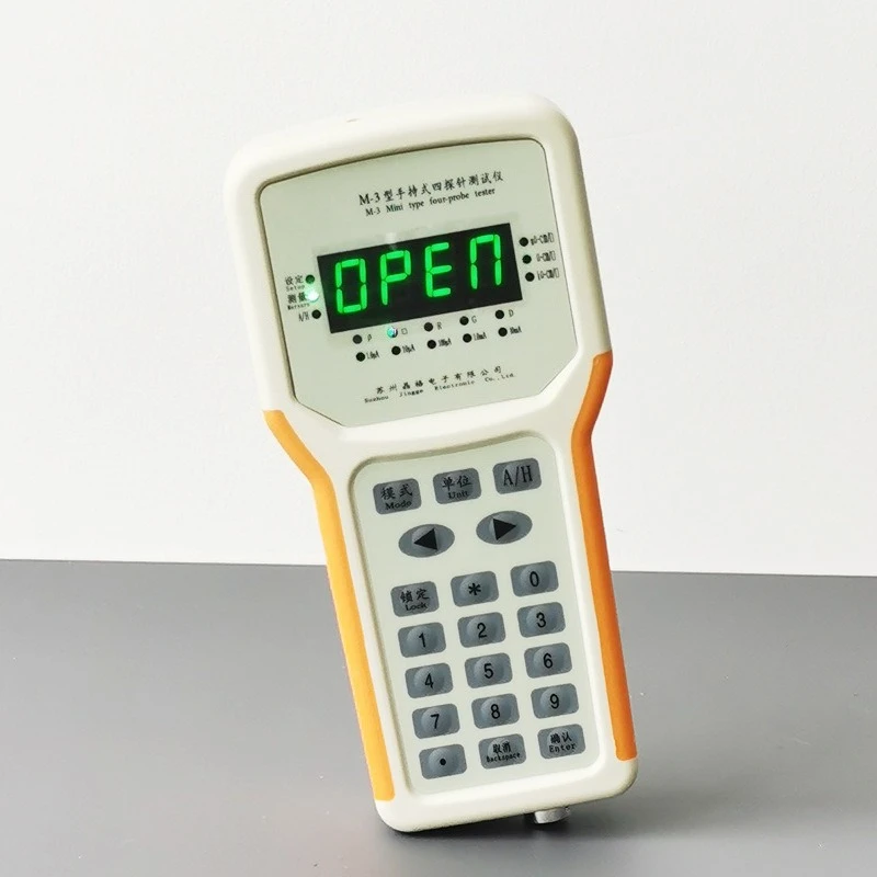 

Высокоточный портативный четырехзондовый тестер сопротивления квадратного сопротивления M-3, портативный тестер сопротивления