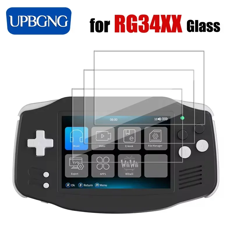 1/2/3 pçs vidro temperado protetor para rg34xx película protetora de tela anti-risco para anbernic rg 34xx acessórios de vidro
