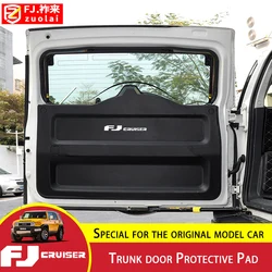 For Toyota FJ Cruiser Trunk Door Protective Pad Carbon Fiber Leather Tailgate Anti-kick Protective Interior Modification