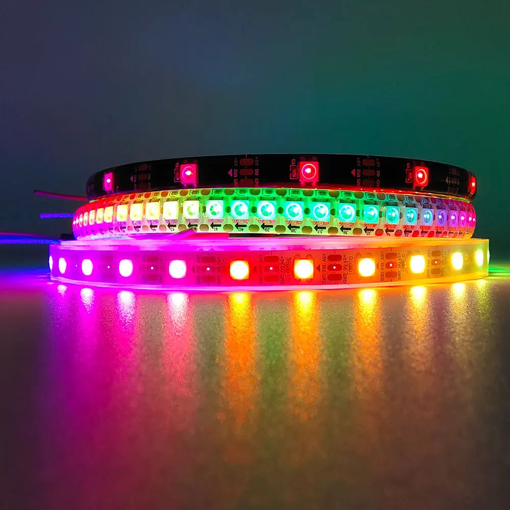 DC5V WS2812B  RGB Led Strip WS2812 Individually Addressable Smart 30/60/74/96/144Leds/M Digital Flexible Pixel Led Strip