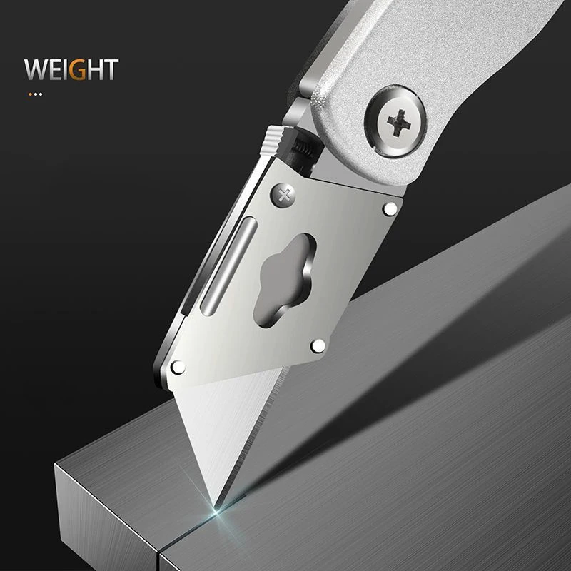 folding utility knife heavy duty aluminio alloy box cutter sk5 blade armazenamento seguranca lock design navalha de bolso para carpet carpet 01