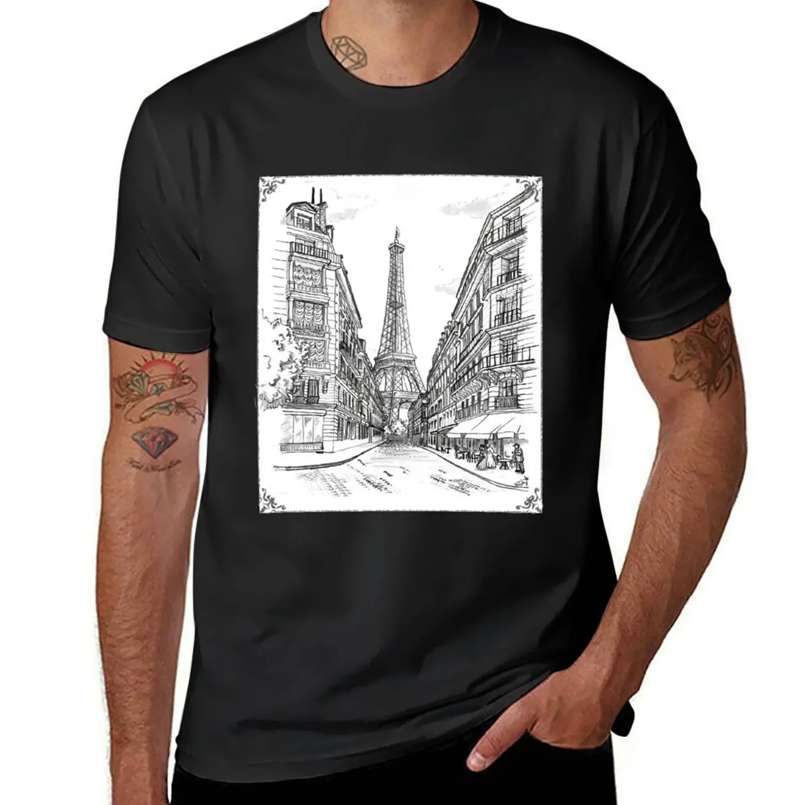 Eiffel Tower in Paris by day T-Shirt customizeds aesthetic clothes customs basketball graphic tees mens t shirts