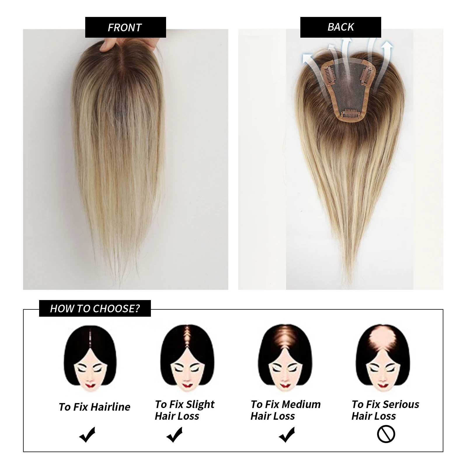 بني فاتح شقراء أومبير 12 بوصة الشعر البشري القبعات العالية الدانتيل قاعدة كليب في هيربيسي للنساء 100% ريمي شعر مستعار بشري