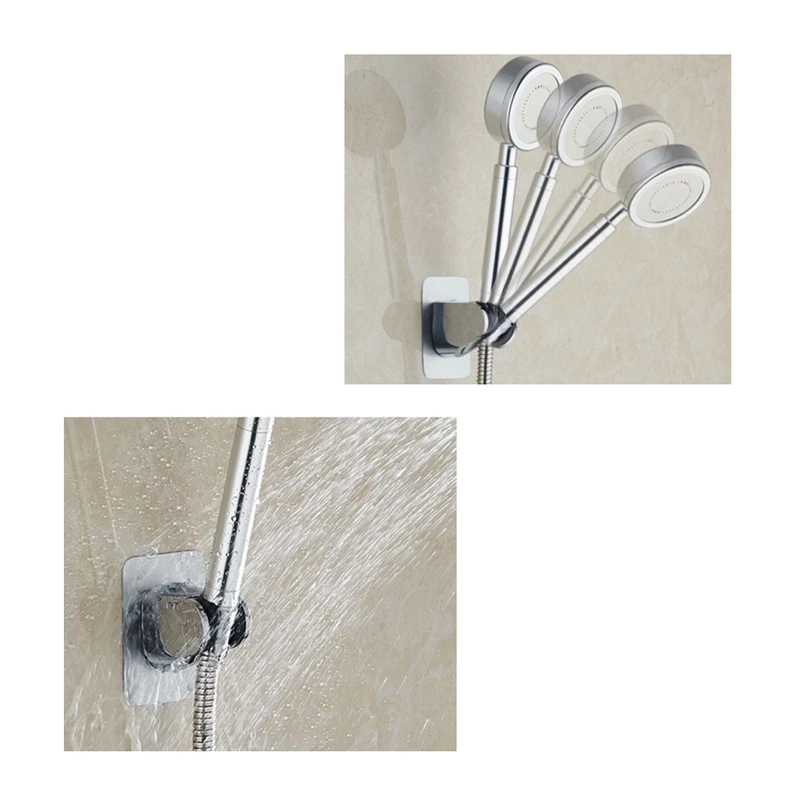 Hot Punch-Free Wall-Mounted Handle, Rotatable And Adjustable Shower Head, Shower Hose Head Bracket