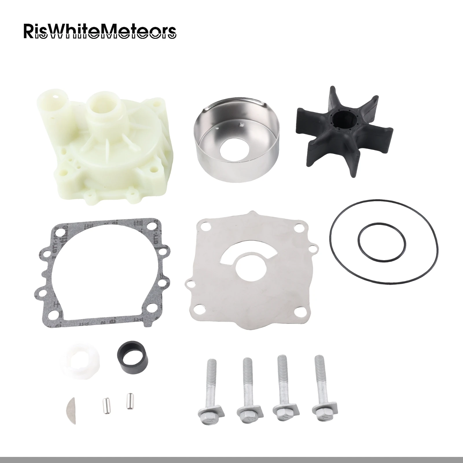 

RisWhiteMeteors 68V-W0078-00 Замена комплекта для ремонта водяного насоса для подвесного двигателя Yamaha 75HP 90HP 115HP