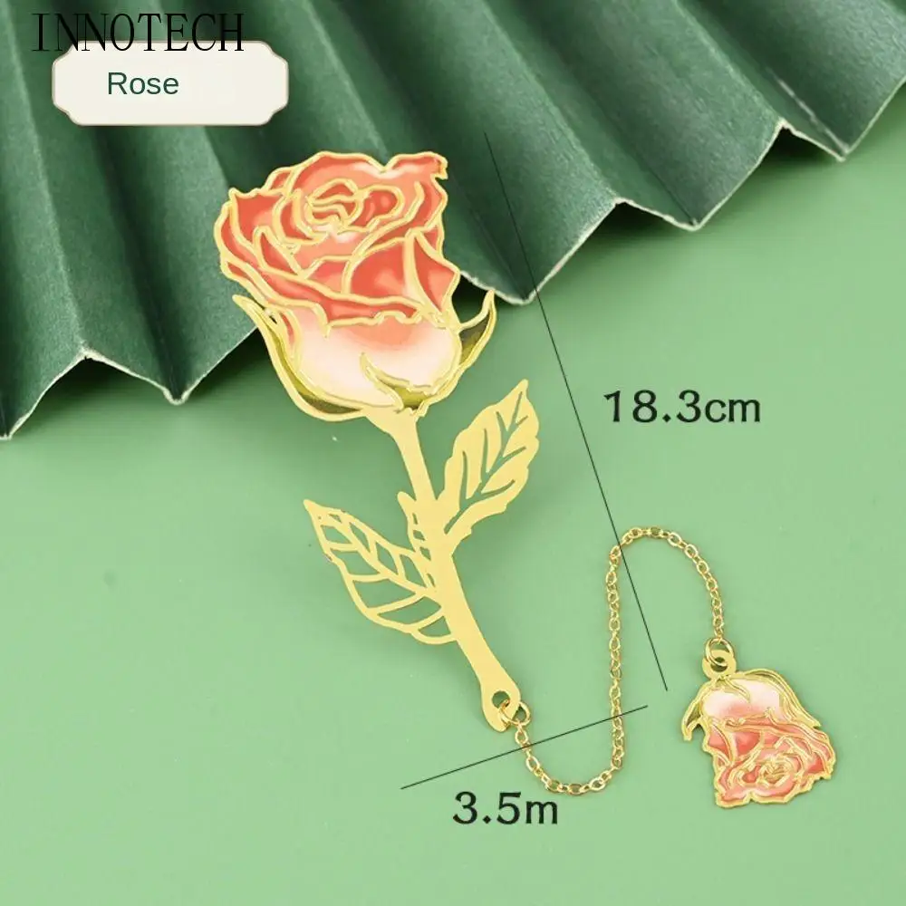 

Pendant Metal Bookmark Roses Dragonfly Lotus Leaf Book Mark Ginkgo Biloba Leaves Maple Leaves Rose Bookmark Reading