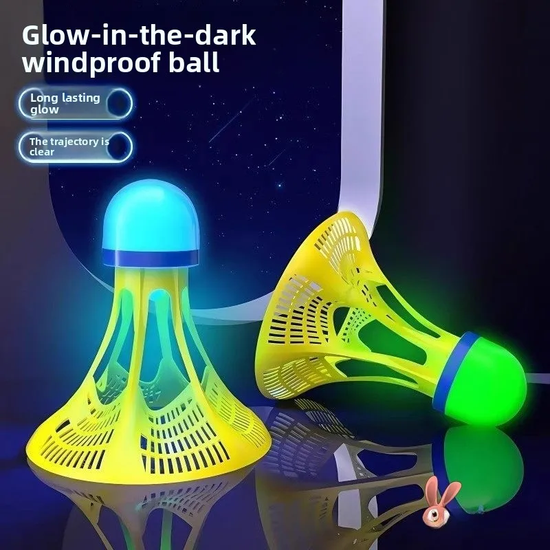 

Glowing Outdoor Badminton Shuttlecocks Windproof Self-returning Single Player Swinging Bat Tool No Need to Pick up One for Ni...