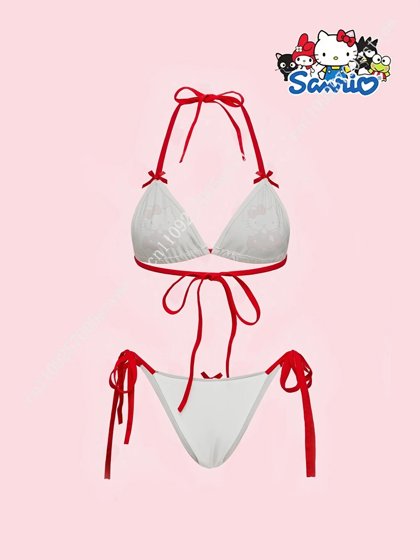 Conjunto Bikini Sanrio Hello Kitty Rojo - close-up view