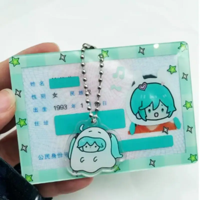 Kawaii Cute Hatsune Miku Card Sleeve Occlusion Profile Avatar Diy Student Id High Color Value Gifts For Girlfriends and Children