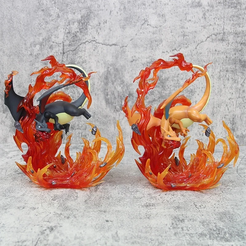 

Pokemon Charizard Action Figure 21cm Black Collectible Statue Anime Desktop Decoration Customized Gift Hand-Painted Robot Toy