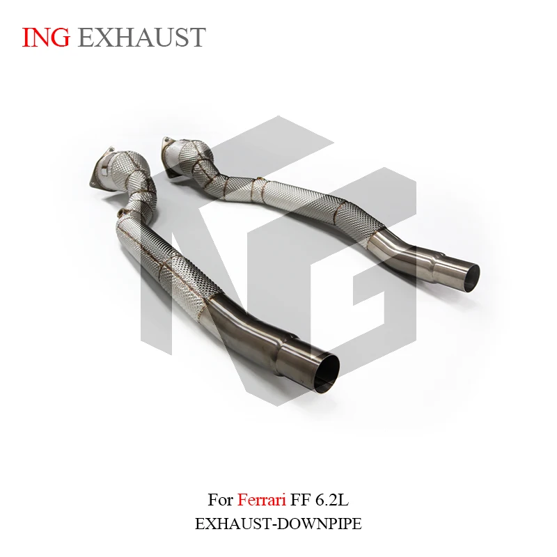 ING Catalyzed Downpipe for Ferrari FF F12 6.2L F142 Header Engine Nozzler Customize Accessories Automotive Exhaust System