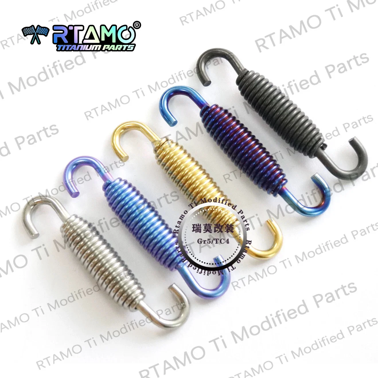 RTAMO Titanium Spring for Motorbike Exhaust Pipe High Strength Antioxidant