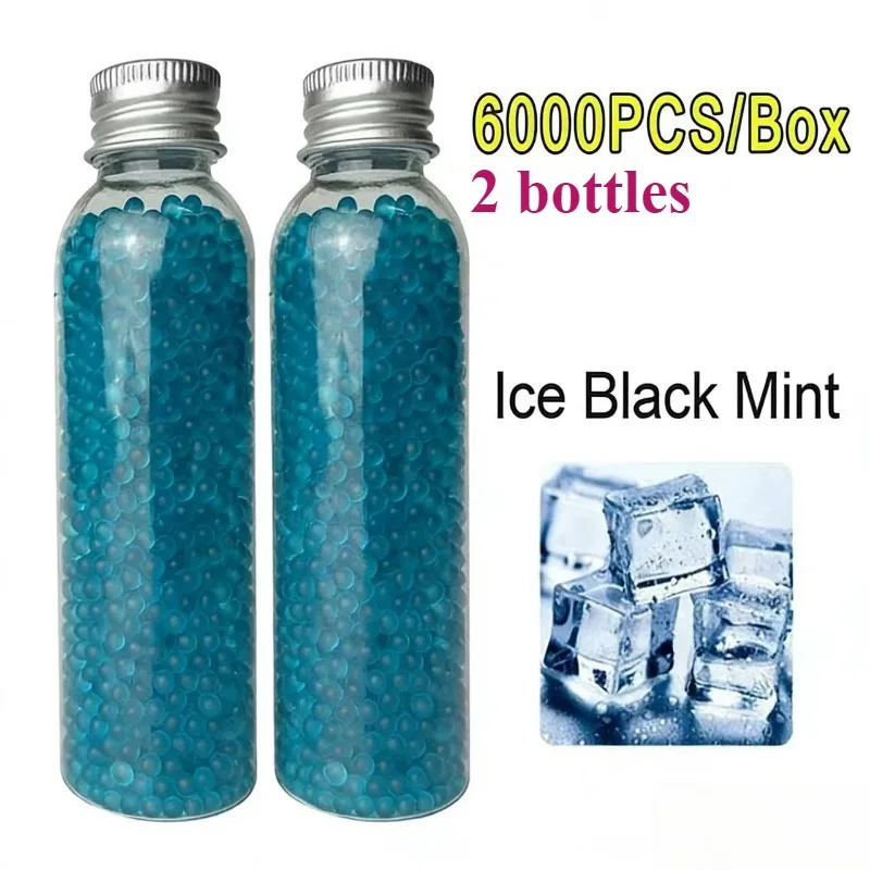 6000PCS Cigarette burst Beads Fruit flavor Refreshing Cigarettes Pops Black Ice mint Mint Mix Explosion taste Balls For Smoking