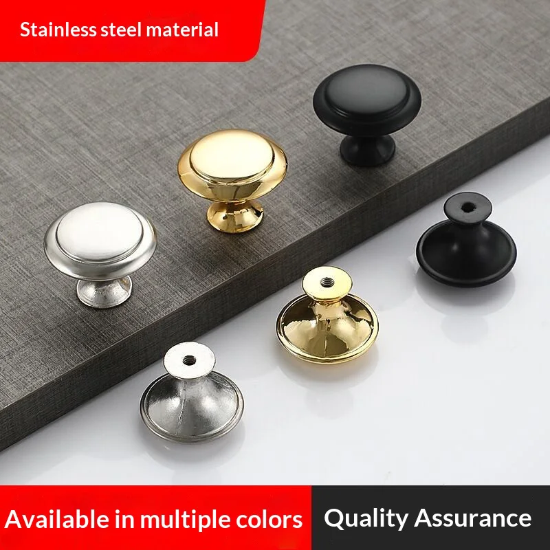 Simple circular single-hole mushroom small pull handle, stainless steel zinc alloy drawer wardrobe shoe cabinet door pull handle