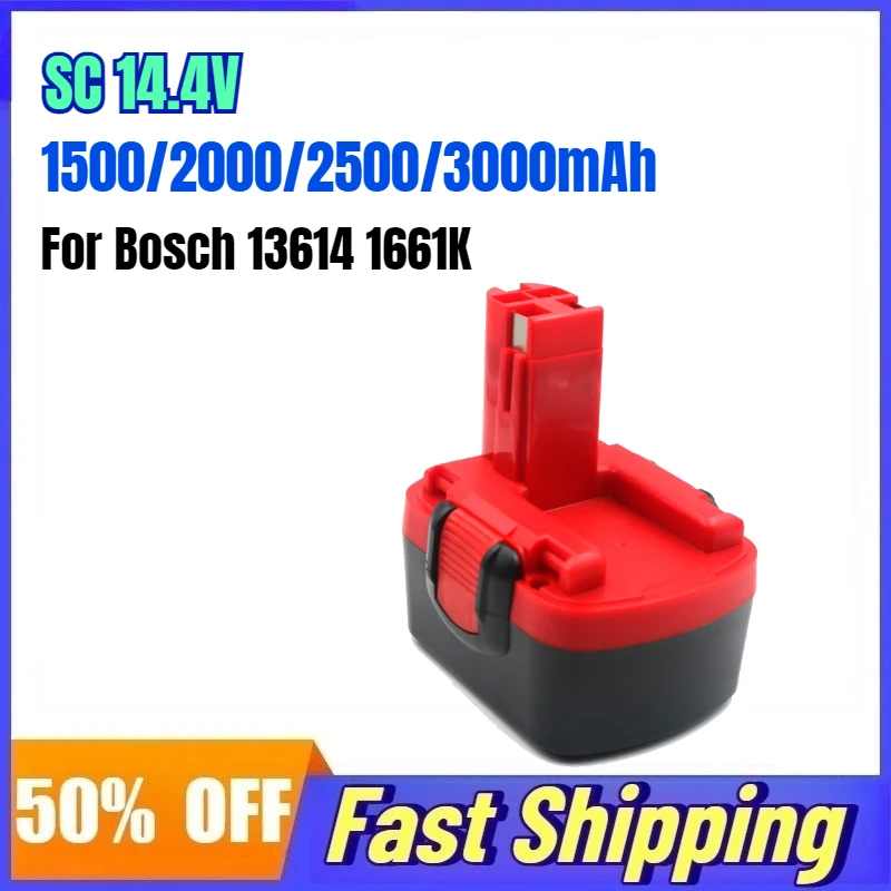 SC 14.4V 3000mAh Rechargeable Battery for Bosch 13614 1661K Electric Drill Impact Drill Lithium Battery
