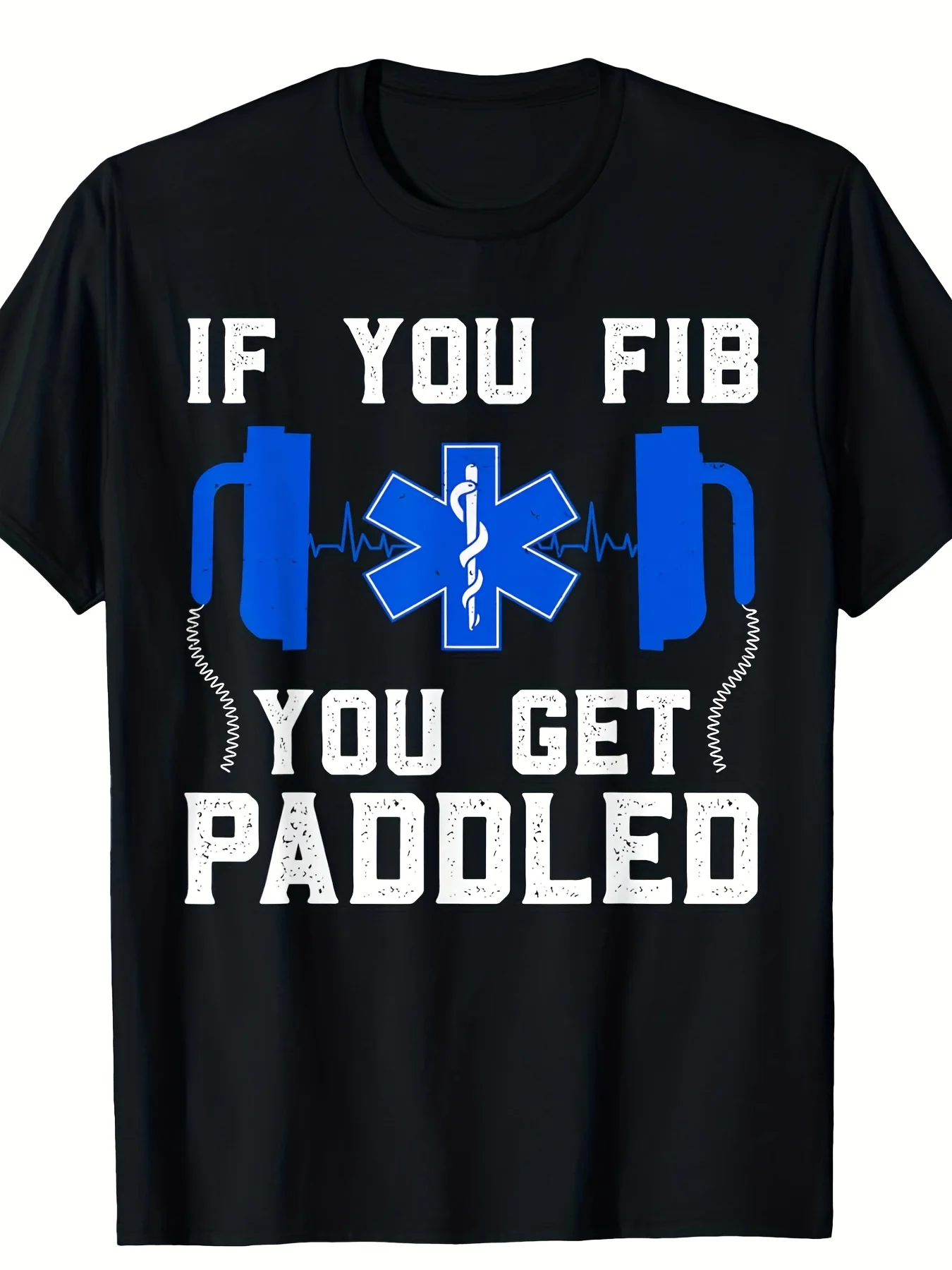 Funny ECG Heartbeat Paramedic EMT ER ICU Nurse Medical T-Shirt 100% Cotton O-Neck Short Sleeve Summer Casual Mens T-shirt