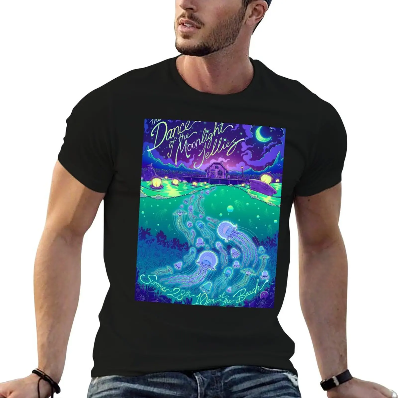 Stardew Valley Dance of the Moonlight Jellies T-Shirt t shirt man cotton cotton tshirt 100% cotton t shirts man 100% T-shirt