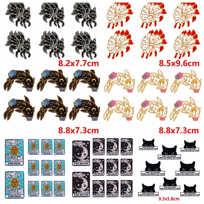 20 Pcs/lot Wholesale Hippie Animal Applique Embroidered Patches For Clothing Stickers Cartoon Patch Iron On Patches On Clothes