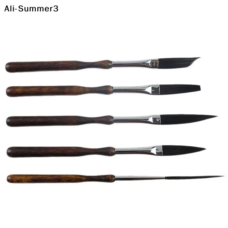 【A3】1/5Pcs Pinstriping Brush High Performance Detail Brush Portable Watercolor Oil Painting Brushes For Art Drawing Hand-painted